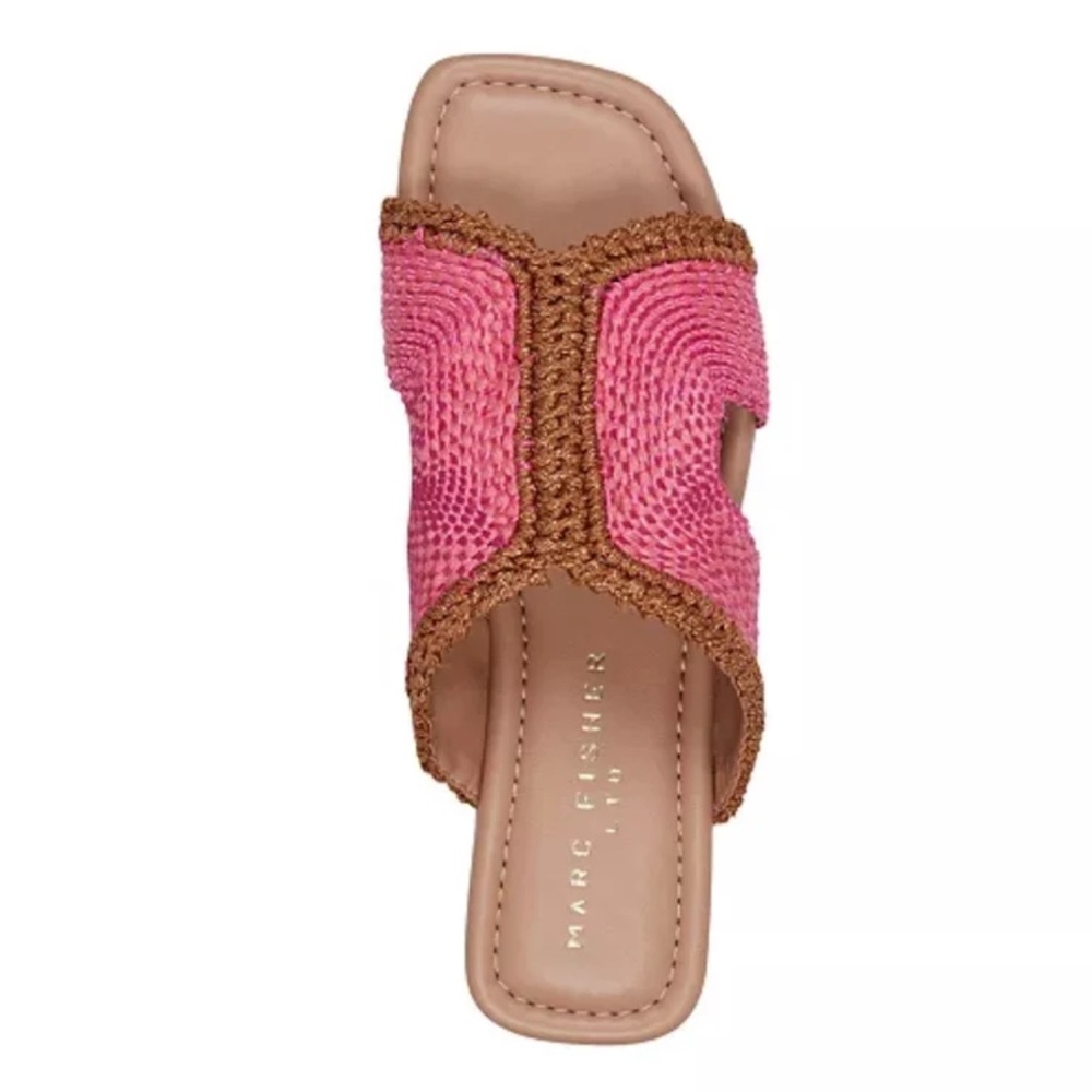 Mark Fisher Women's Nashie Slip On Square Toe Flat Sandals